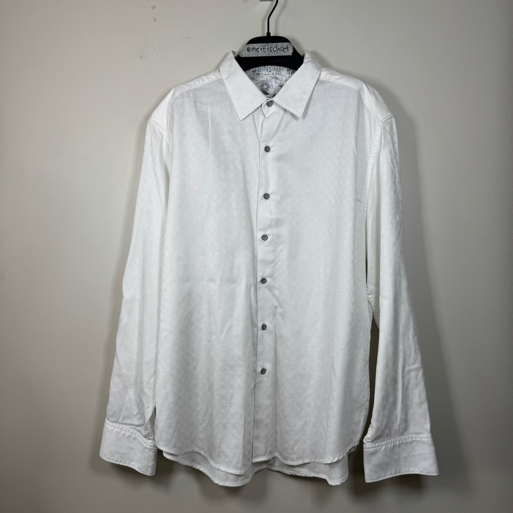 Robert Graham White Casual Button Down Shirt